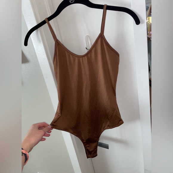 Amazon Tops - Brown Lightweight Camisole Bodysuit- size S